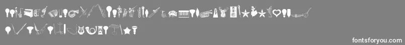 CornucopiaOfDingbatsEight Font – White Fonts on Gray Background