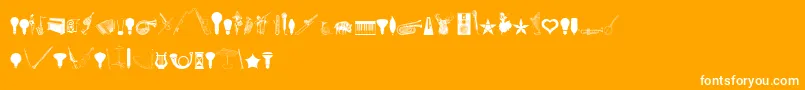 CornucopiaOfDingbatsEight Font – White Fonts on Orange Background