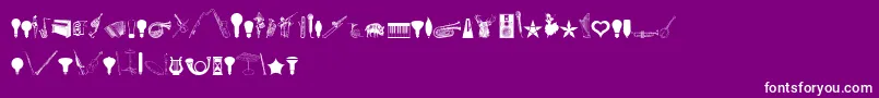 CornucopiaOfDingbatsEight Font – White Fonts on Purple Background