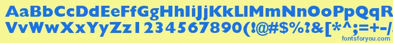 GillsansstdExtrabold Font – Blue Fonts on Yellow Background