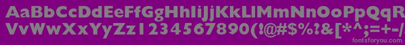 En savoir plus sur la police GillsansstdExtrabold Police GillsansstdExtrabold – polices grises sur fond violet
