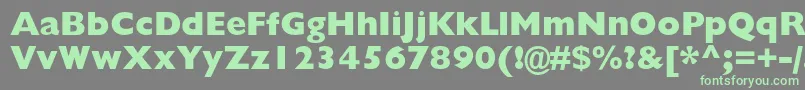 GillsansstdExtrabold Font – Green Fonts on Gray Background