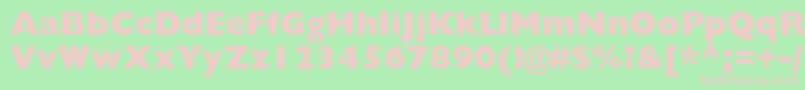 GillsansstdExtrabold Font – Pink Fonts on Green Background