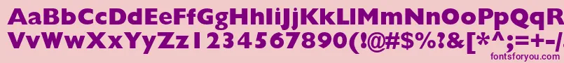 GillsansstdExtrabold Font – Purple Fonts on Pink Background