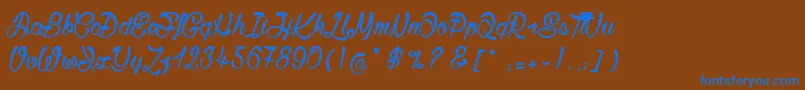 Подробнее о шрифте BisousСЊ Шрифт BisousСЊ – синие шрифты на коричневом фоне