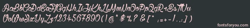 BisousСЊ Font – Pink Fonts on Black Background