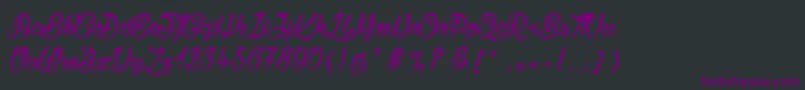 BisousСЊ Font – Purple Fonts on Black Background