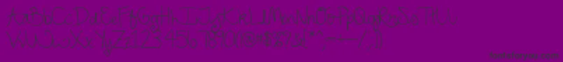 フォントEllephont – 紫の背景に黒い文字