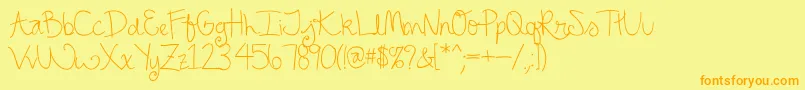 Ellephont Font – Orange Fonts on Yellow Background