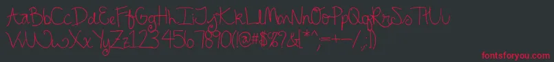 Ellephont Font – Red Fonts on Black Background
