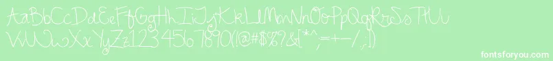 Ellephont Font – White Fonts on Green Background