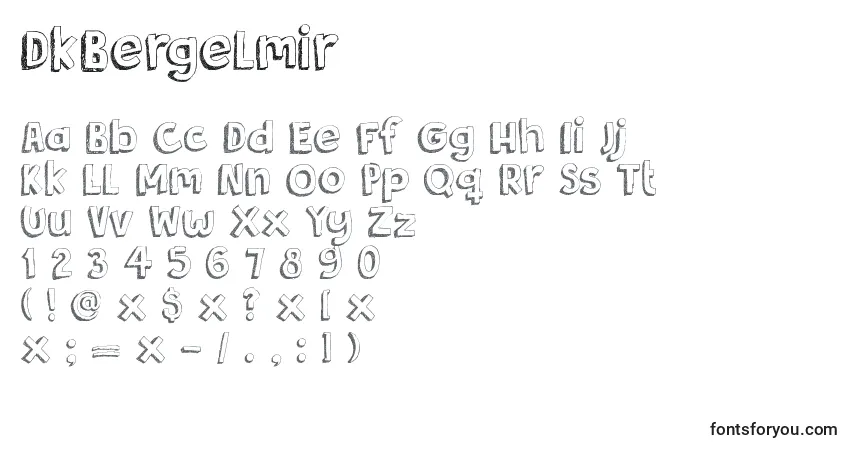A fonte DkBergelmir – alfabeto, números, caracteres especiais