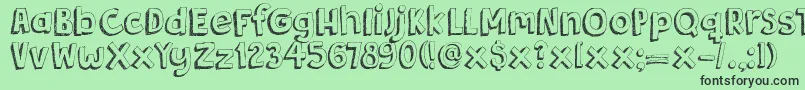 DkBergelmir Font – Black Fonts on Green Background