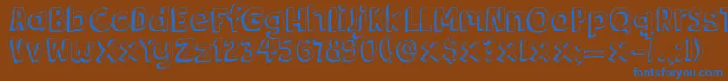 More about DkBergelmir Font DkBergelmir Font – Blue Fonts on Brown Background