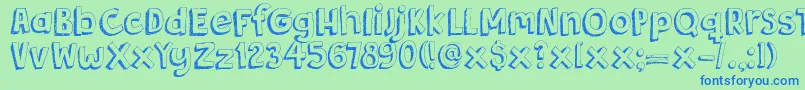 More about DkBergelmir Font DkBergelmir Font – Blue Fonts on Green Background