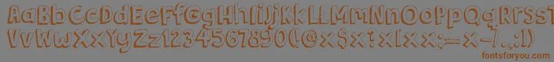 DkBergelmir Font – Brown Fonts on Gray Background