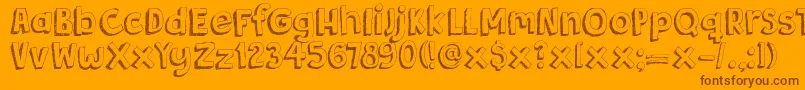 DkBergelmir Font – Brown Fonts on Orange Background