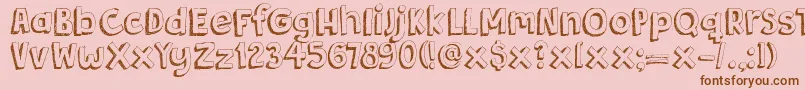 DkBergelmir Font – Brown Fonts on Pink Background