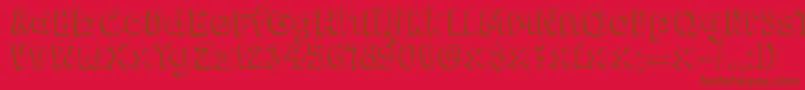 DkBergelmir Font – Brown Fonts on Red Background