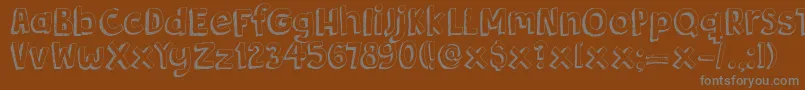 DkBergelmir Font – Gray Fonts on Brown Background