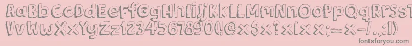 DkBergelmir Font – Gray Fonts on Pink Background