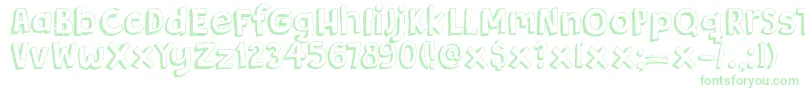 DkBergelmir Font – Green Fonts on White Background