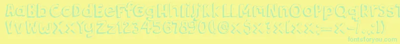 Więcej informacji o czcionce DkBergelmir Czcionka DkBergelmir – zielone czcionki na żółtym tle