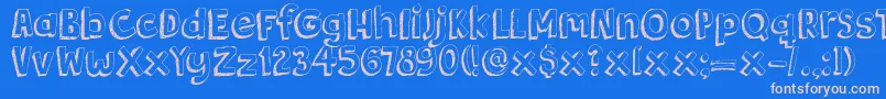 DkBergelmir Font – Pink Fonts on Blue Background