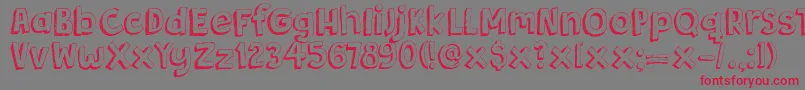 DkBergelmir Font – Red Fonts on Gray Background
