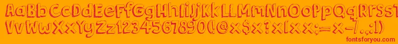 DkBergelmir Font – Red Fonts on Orange Background