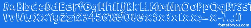 DkBergelmir Font – White Fonts on Blue Background