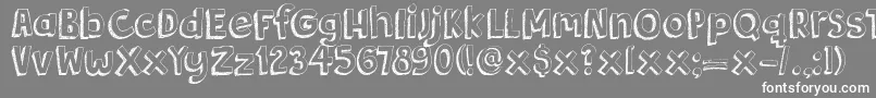 フォントDkBergelmir – 灰色の背景に白い文字
