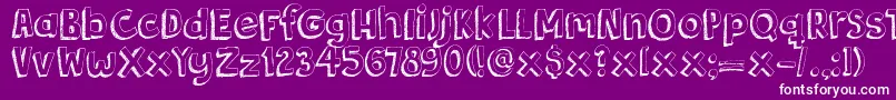 DkBergelmir Font – White Fonts on Purple Background