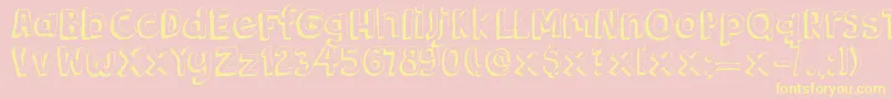 DkBergelmir Font – Yellow Fonts on Pink Background