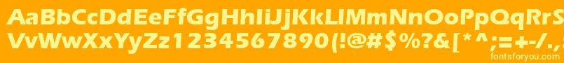 SpeedoBlackSsiBold Font – Yellow Fonts on Orange Background