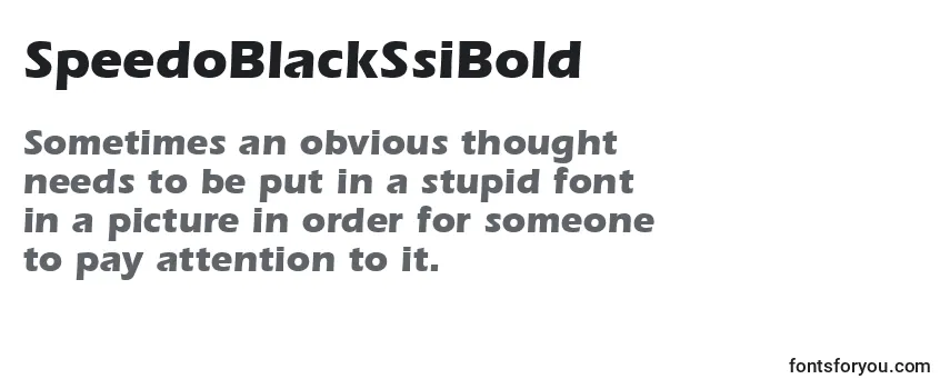 SpeedoBlackSsiBold Font