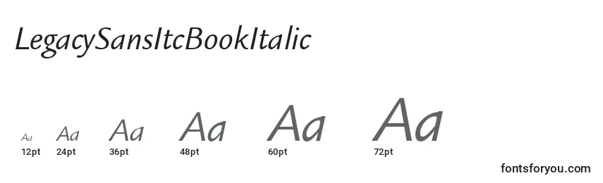 Размеры шрифта LegacySansItcBookItalic