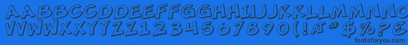 SfMincedMeatShaded Font – Black Fonts on Blue Background