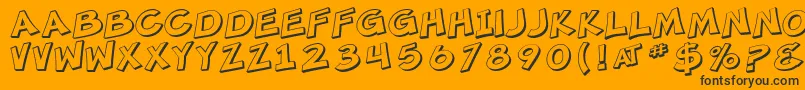 SfMincedMeatShaded Font – Black Fonts on Orange Background