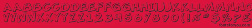 SfMincedMeatShaded Font – Black Fonts on Red Background