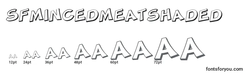 SfMincedMeatShaded Font Sizes