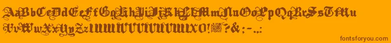 Kalmari Font – Brown Fonts on Orange Background