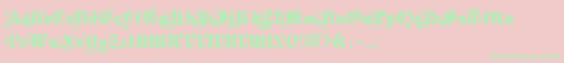 Kalmari Font – Green Fonts on Pink Background