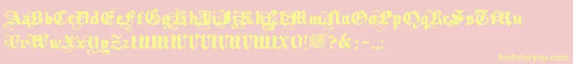 Kalmari Font – Yellow Fonts on Pink Background