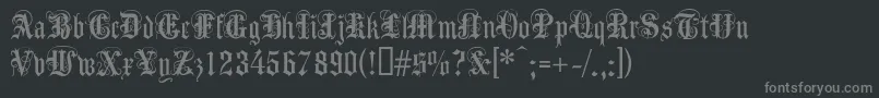 フォントAnglicantext – 黒い背景に灰色の文字
