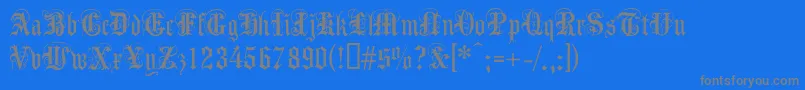 Police Anglicantext – polices grises sur fond bleu