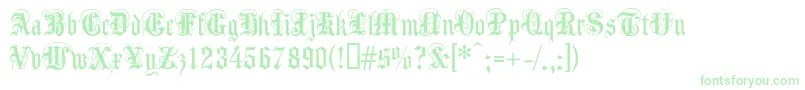 Anglicantext-Schriftart – Grüne Schriften