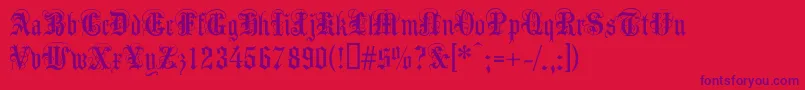 fuente Anglicantext – Fuentes Moradas Sobre Fondo Rojo