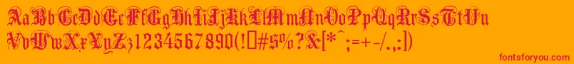 More about Anglicantext Font Anglicantext Font – Red Fonts on Orange Background