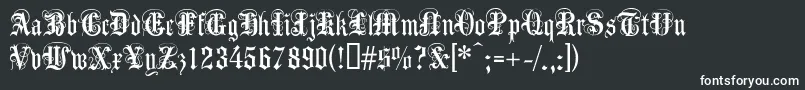 Anglicantext-fontti – valkoiset fontit